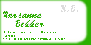 marianna bekker business card